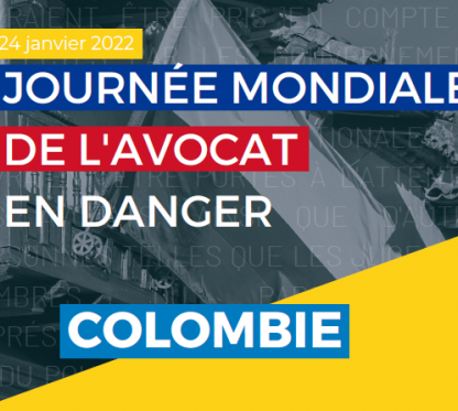 Journée mondiale de l'avocat en danger 2022 Colombie